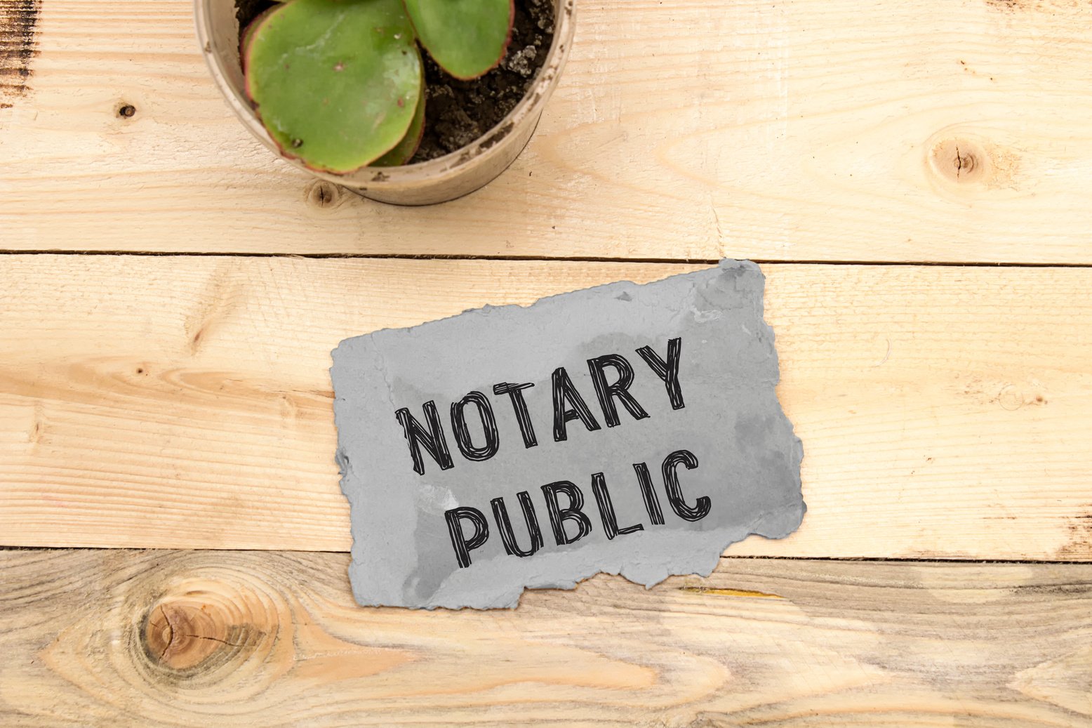 Handwriting text Notary Public, Concept